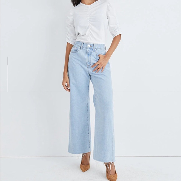 Veronica Beard Taylor wide leg jeans